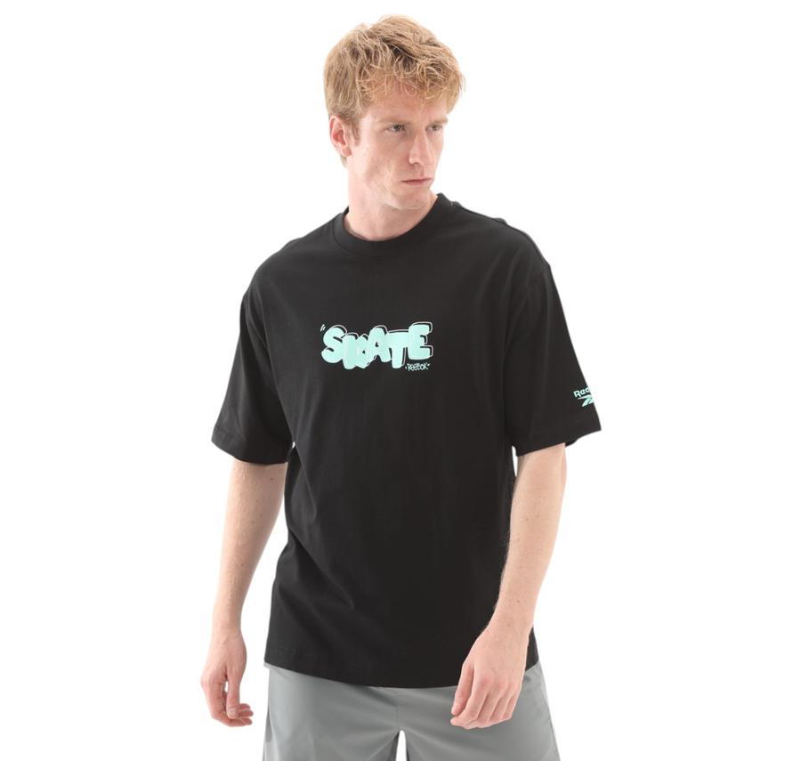 Reebok 5M Russel Tee Erkek T-Shirt Siyah Reebok 5M Russel Tee Erkek T-Shirt Siyah