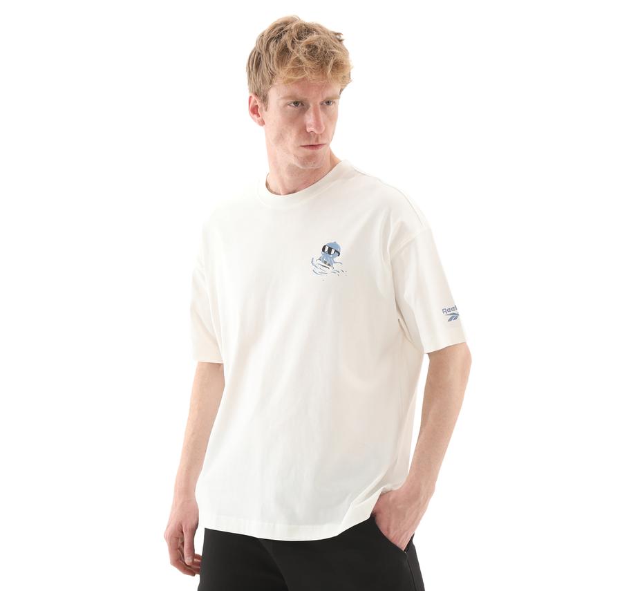 Reebok 5M Sunny Days Tee Erkek T-Shirt Beyaz Reebok 5M Sunny Days Tee Erkek T-Shirt Beyaz