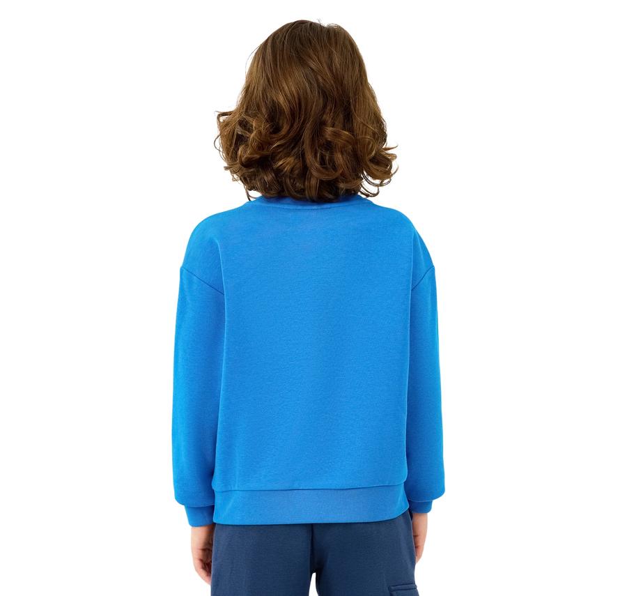 Skechers B Crewneck Sweatshirt Çocuk Sweatshirt Mavi Skechers B Crewneck Sweatshirt Çocuk Sweatshirt Mavi