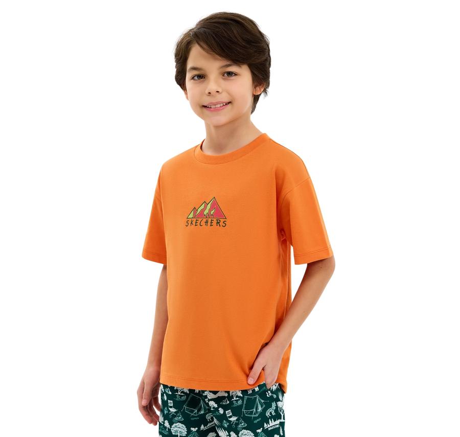 Skechers B Graphic Tee Oversize T-Shirt Çocuk Skechers B Graphic Tee Oversize T-Shirt Çocuk