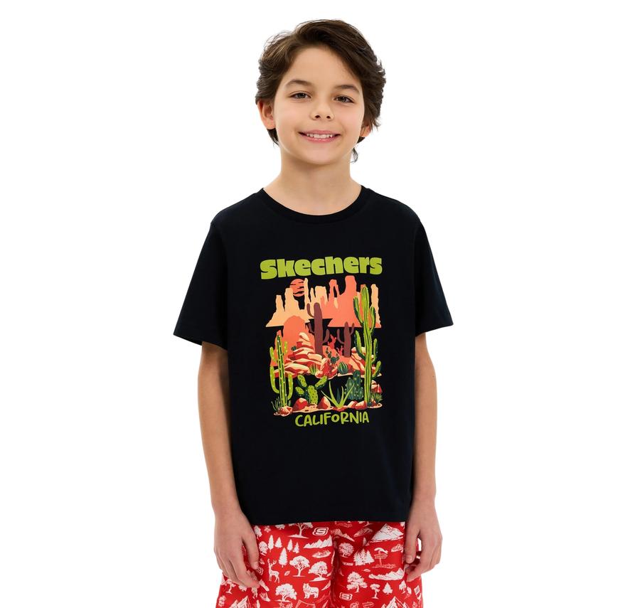 Skechers B Graphic Tee Regular T-Shirt Çocuk Skechers B Graphic Tee Regular T-Shirt Çocuk