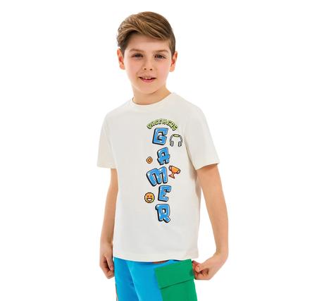 Skechers B Graphic Tee T-Shirt Çocuk T-Shirt Beyaz