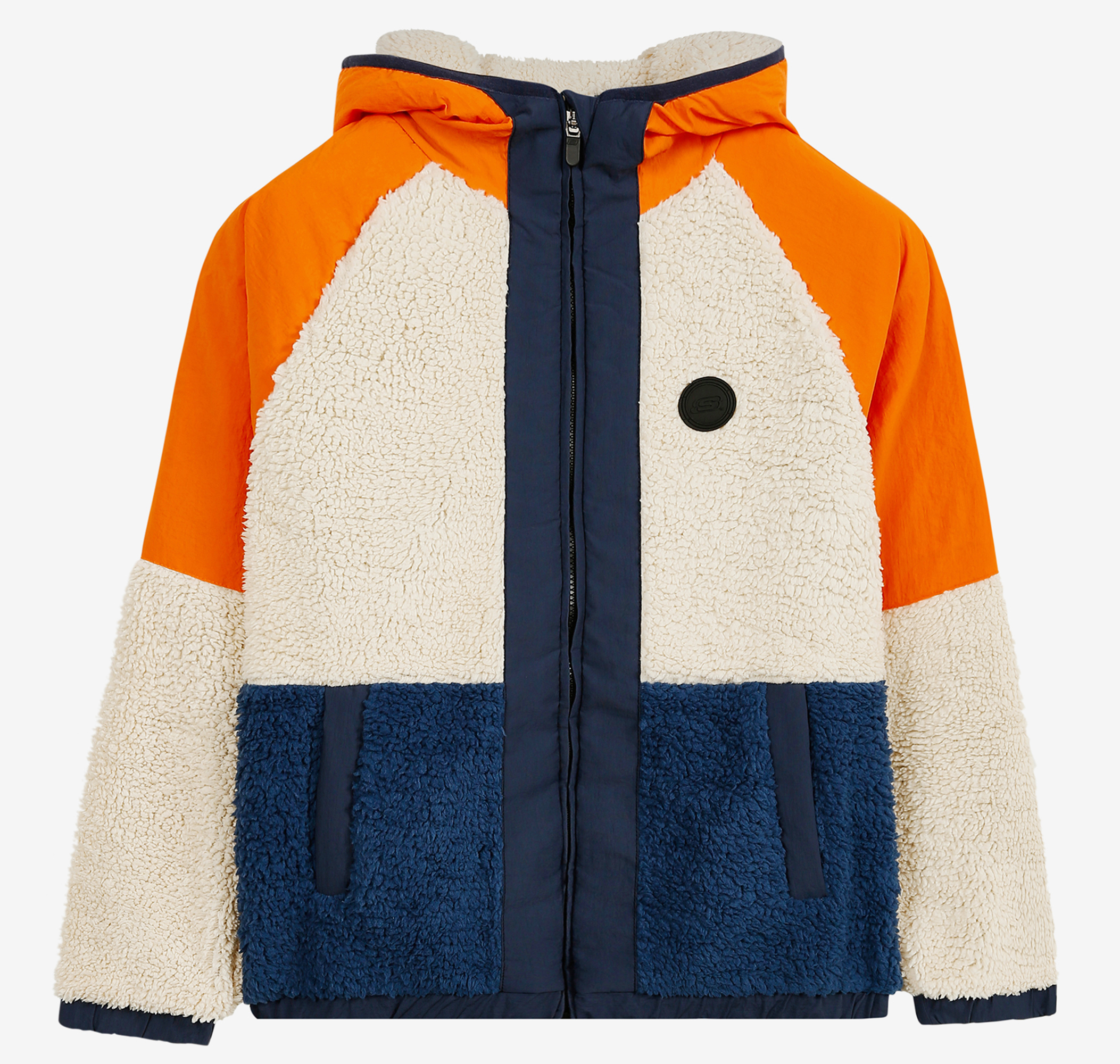 Детская куртка Skechers B Fleece Full Zip Sherpa Krem для походов