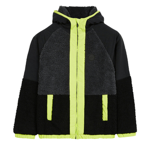 Skechers B Outdoor Fleece Full Zip Sherpa Çocuk Mont Siyah