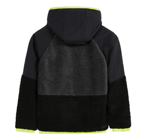 Skechers B Outdoor Fleece Full Zip Sherpa Çocuk Mont Siyah