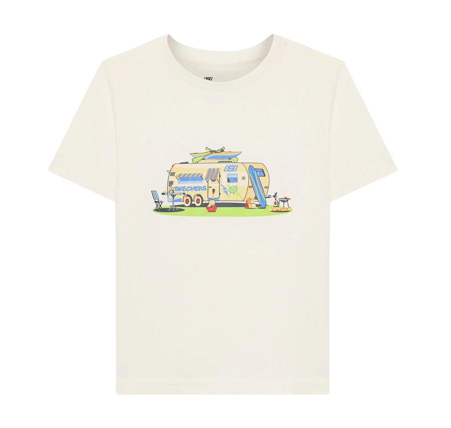 Skechers B Short Sleeve Regular Fit T-Shirt Çocuk T-Shirt Beyaz Skechers B Short Sleeve Regular Fit T-Shirt Çocuk T-Shirt Beyaz