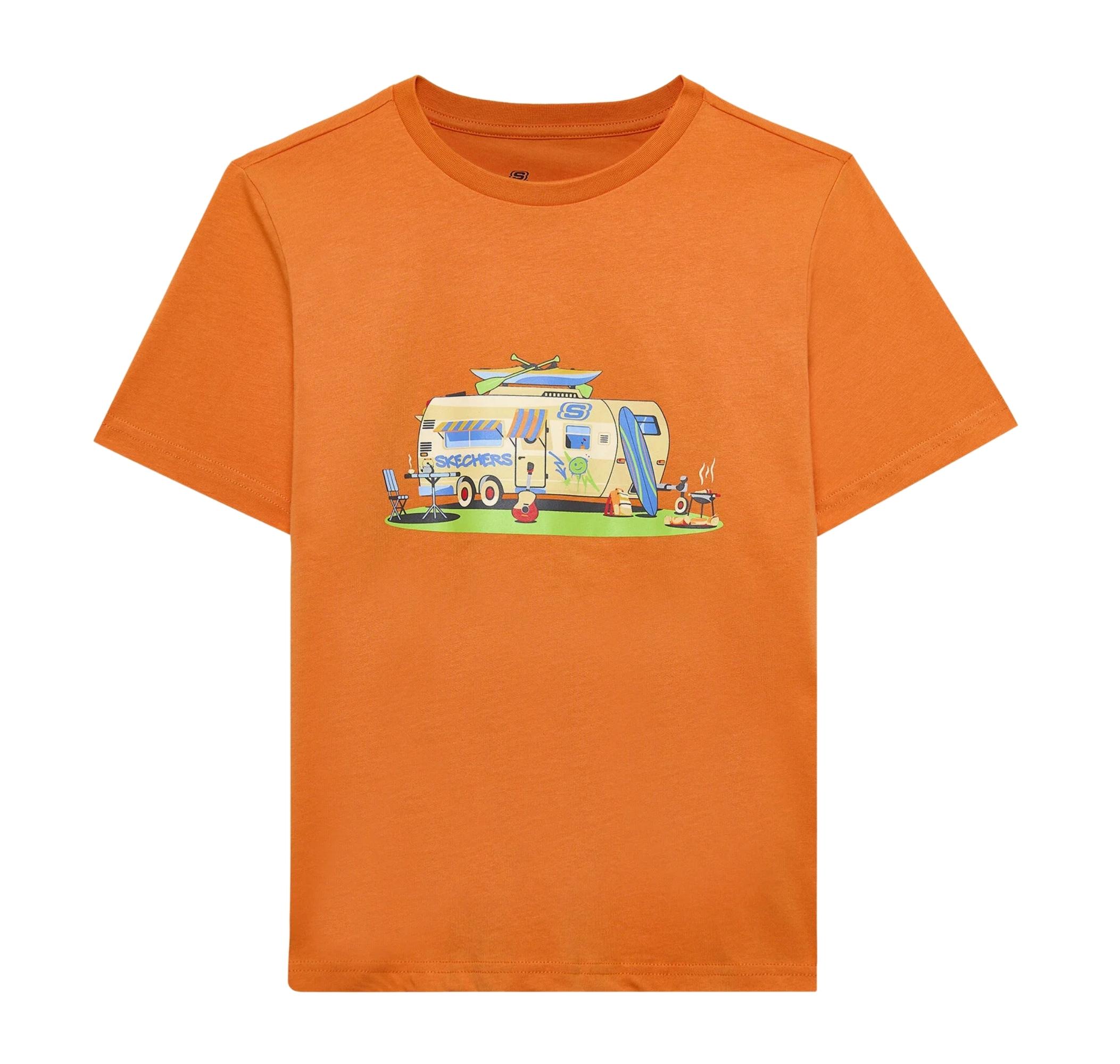 Детская футболка Skechers B Short Sleeve Regular Fit Turuncu для бега