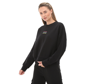 Skechers Essential W Crew Neck Sweatshirt Kadın Sweatshirt Siyah