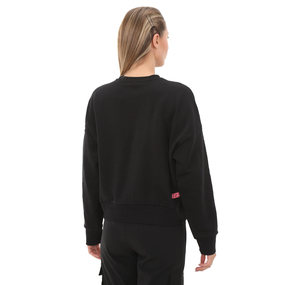 Skechers Essential W Crew Neck Sweatshirt Kadın Sweatshirt Siyah