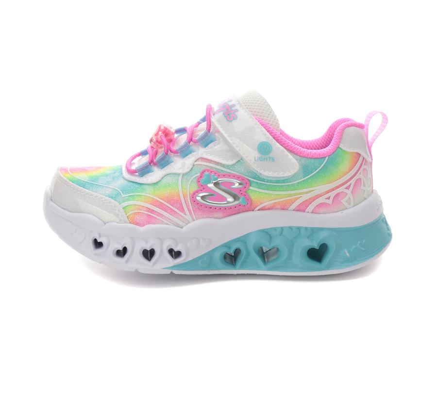 Skechers Flutter Heart Lights - Groovy Swirl Çocuk Spor Ayakkabı Beyaz Skechers Flutter Heart Lights - Groovy Swirl Çocuk Spor Ayakkabı Beyaz