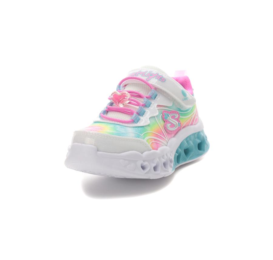 Skechers Flutter Heart Lights - Groovy Swirl Çocuk Spor Ayakkabı Beyaz Skechers Flutter Heart Lights - Groovy Swirl Çocuk Spor Ayakkabı Beyaz