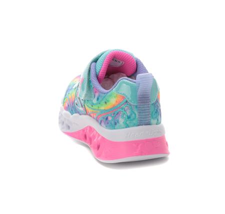 Skechers Flutter Heart Lights - Groovy Swirl Çocuk Spor Ayakkabı Yeşil