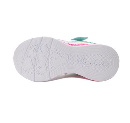 Skechers Flutter Heart Lights - Groovy Swirl Çocuk Spor Ayakkabı Yeşil