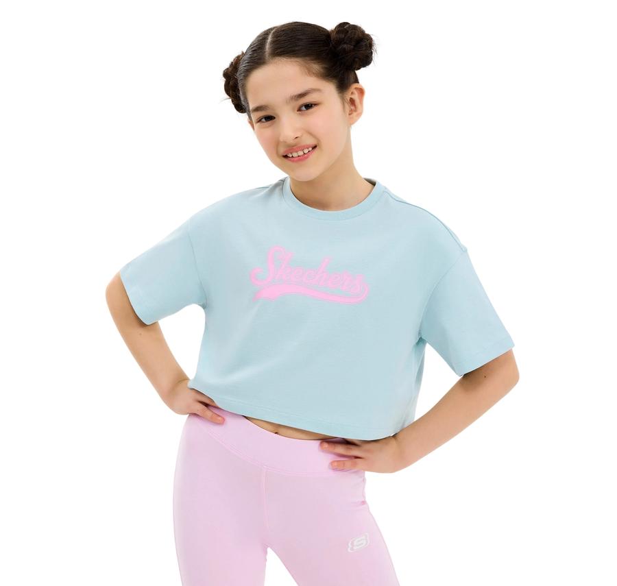 Skechers G Graphic Tee Crop T-Shirt Çocuk Skechers G Graphic Tee Crop T-Shirt Çocuk
