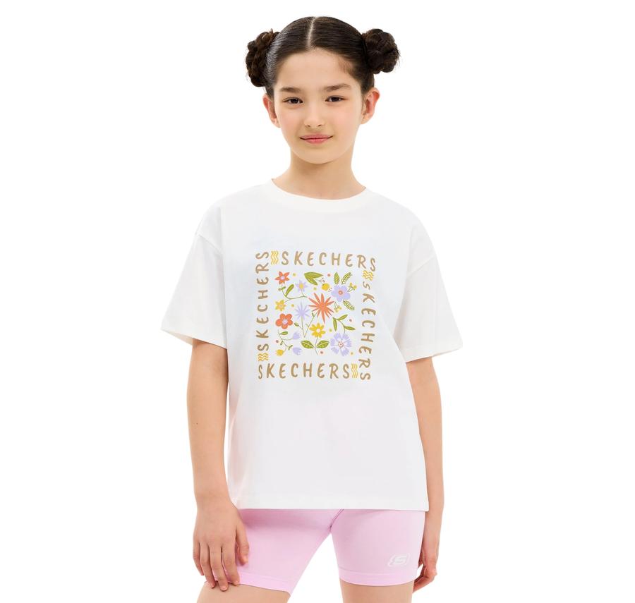 Skechers G Graphic Tee Oversize T-Shirt Çocuk Skechers G Graphic Tee Oversize T-Shirt Çocuk