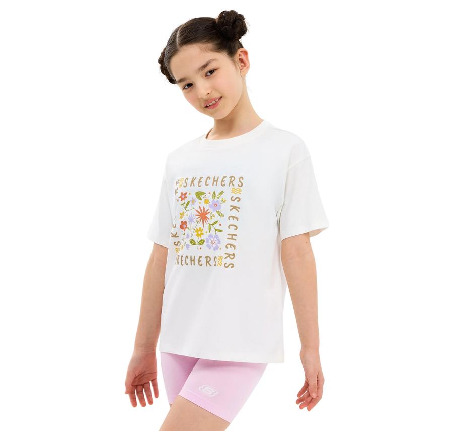 Skechers G Graphic Tee Oversize T-Shirt Çocuk Skechers G Graphic Tee Oversize T-Shirt Çocuk