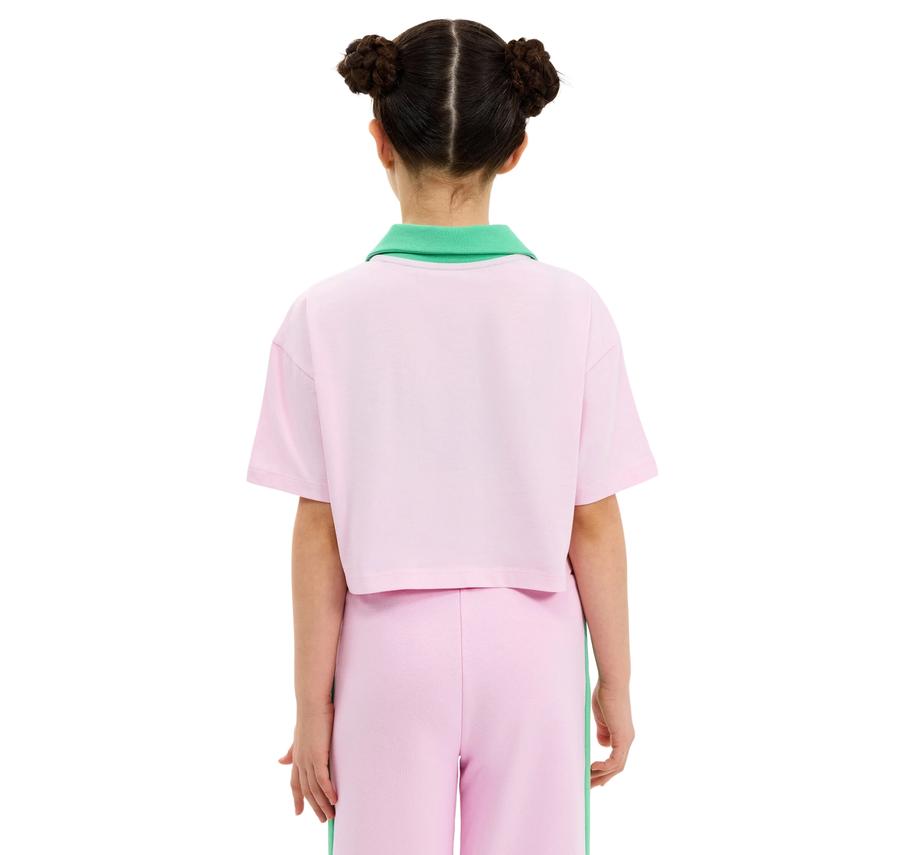 Skechers G Graphic Tee Polo T-Shirt Çocuk Pembe Skechers G Graphic Tee Polo T-Shirt Çocuk Pembe