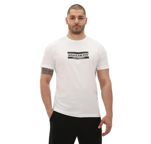Skechers Graphic T-Shirt M Short Sleeve Erkek T-Shirt Beyaz