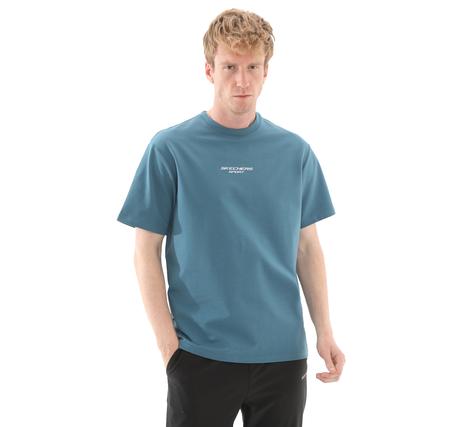 Skechers Graphic T-Shirt M Short Sleeve Erkek T-Shirt İndigo