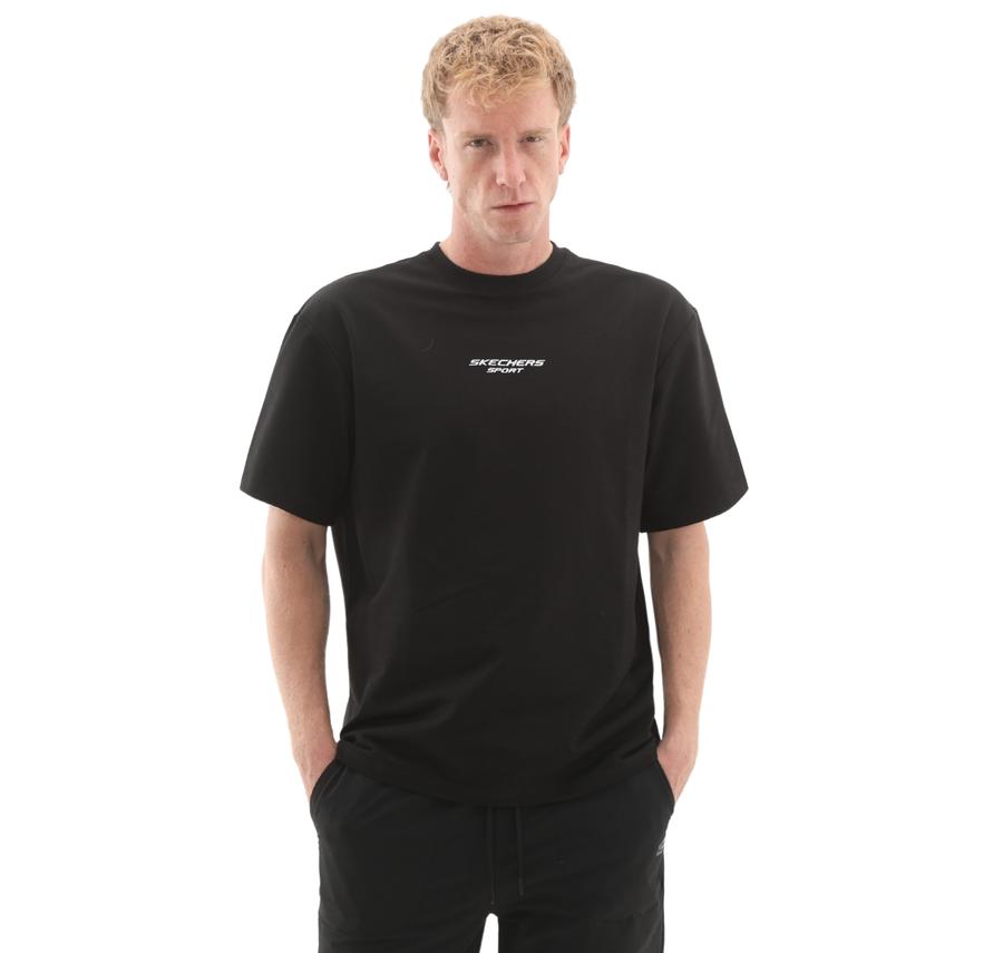 Skechers Graphic T-Shirt M Short Sleeve Erkek T-Shirt Siyah Skechers Graphic T-Shirt M Short Sleeve Erkek T-Shirt Siyah