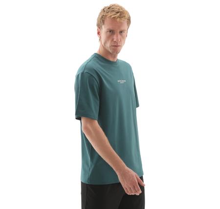 Skechers Graphic T-Shirt M Short Sleeve Erkek T-Shirt Turkuaz