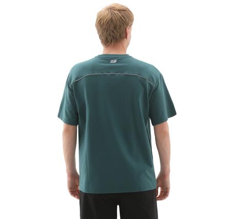 Skechers Graphic T-Shirt M Short Sleeve Erkek T-Shirt Turkuaz