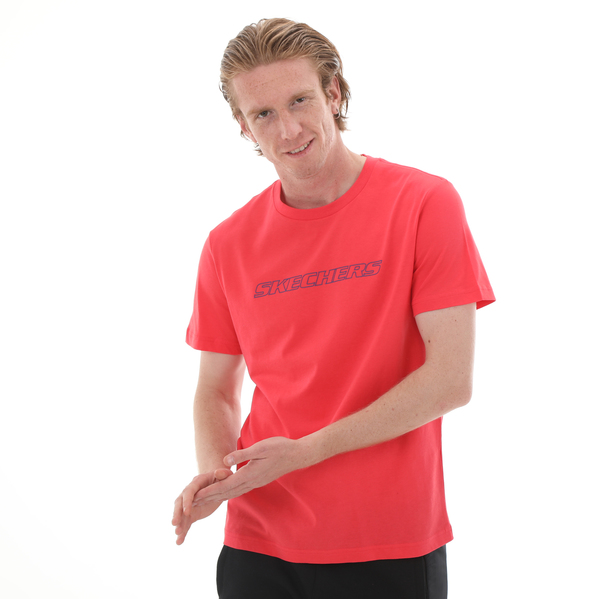 Skechers Graphic Tee M Crew Neck T-Shirt Erkek T-Shirt Kırmızı