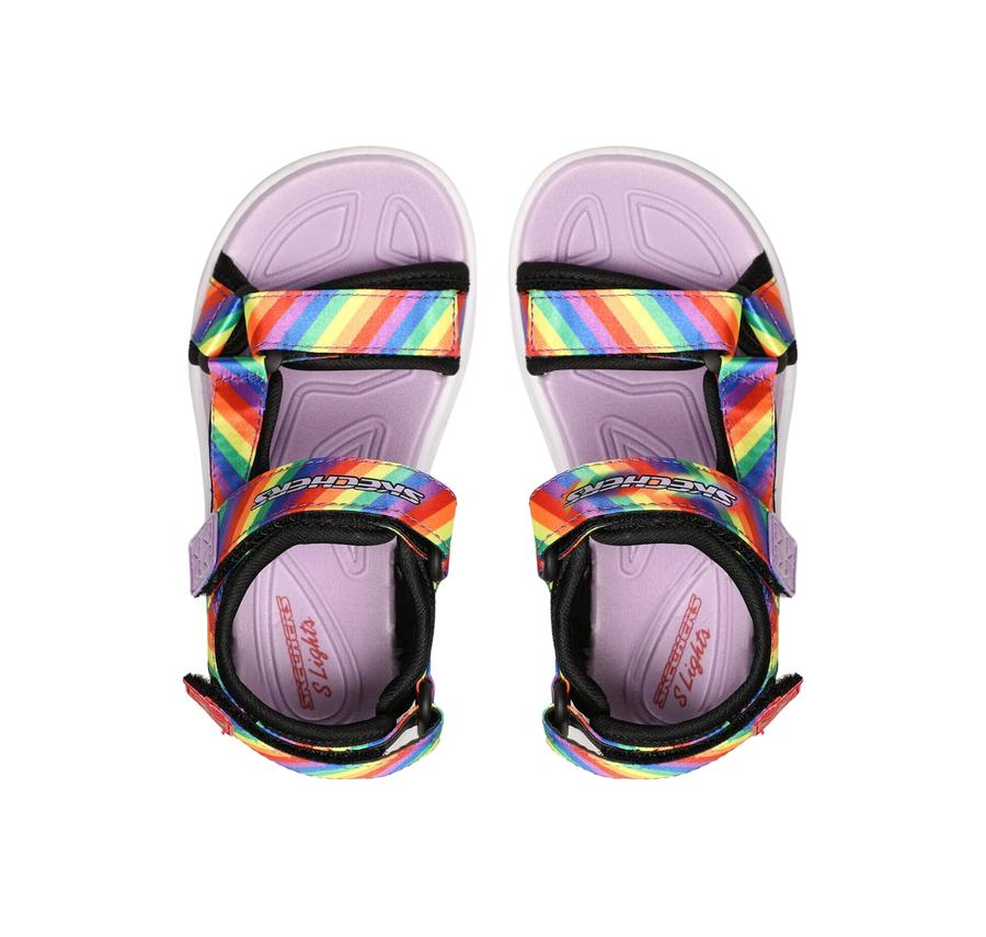 Skechers Hypno-Flash - Raınbow Lıghts Çocuk Sandalet Mor Skechers Hypno-Flash - Raınbow Lıghts Çocuk Sandalet Mor