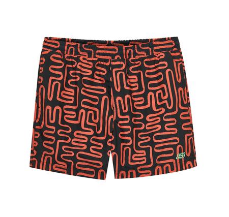Skechers M 5 Inch Allover Print Swimshort Erkek Mayo Turuncu