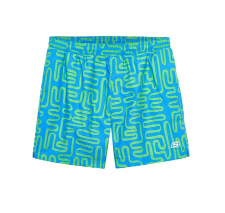 Skechers M 5 Inch Allover Print Swimshort Erkek Mayo Yeşil