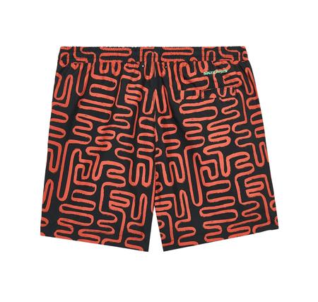 Skechers M 5 Inch Allover Print Swimshort Erkek Mayo Turuncu