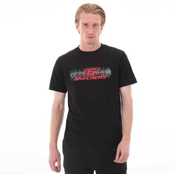 Skechers M Big Logo T-Shirt Erkek T-Shirt Siyah