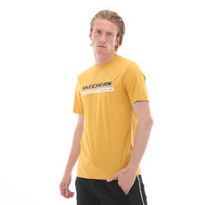 Skechers M Big Logo T-Shirt Erkek T-Shirt Sarı