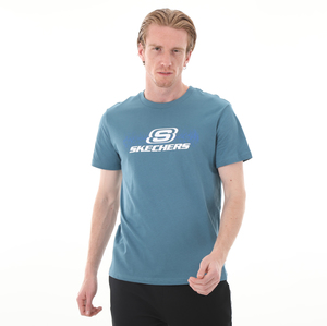 Skechers M Big Logo T-Shirt Erkek T-Shirt Mavi 0