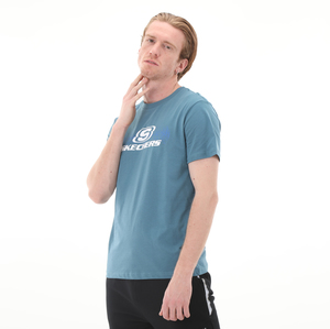 Skechers M Big Logo T-Shirt Erkek T-Shirt Mavi 1
