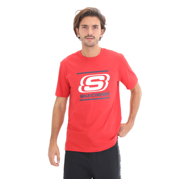 Skechers M Big Logo T-Shirt Erkek T-Shirt Kırmızı