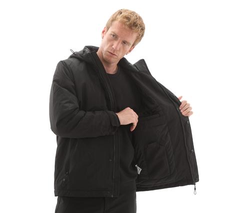 Skechers M Coated Jacket Erkek Siyah Skechers M Coated Jacket Erkek Siyah