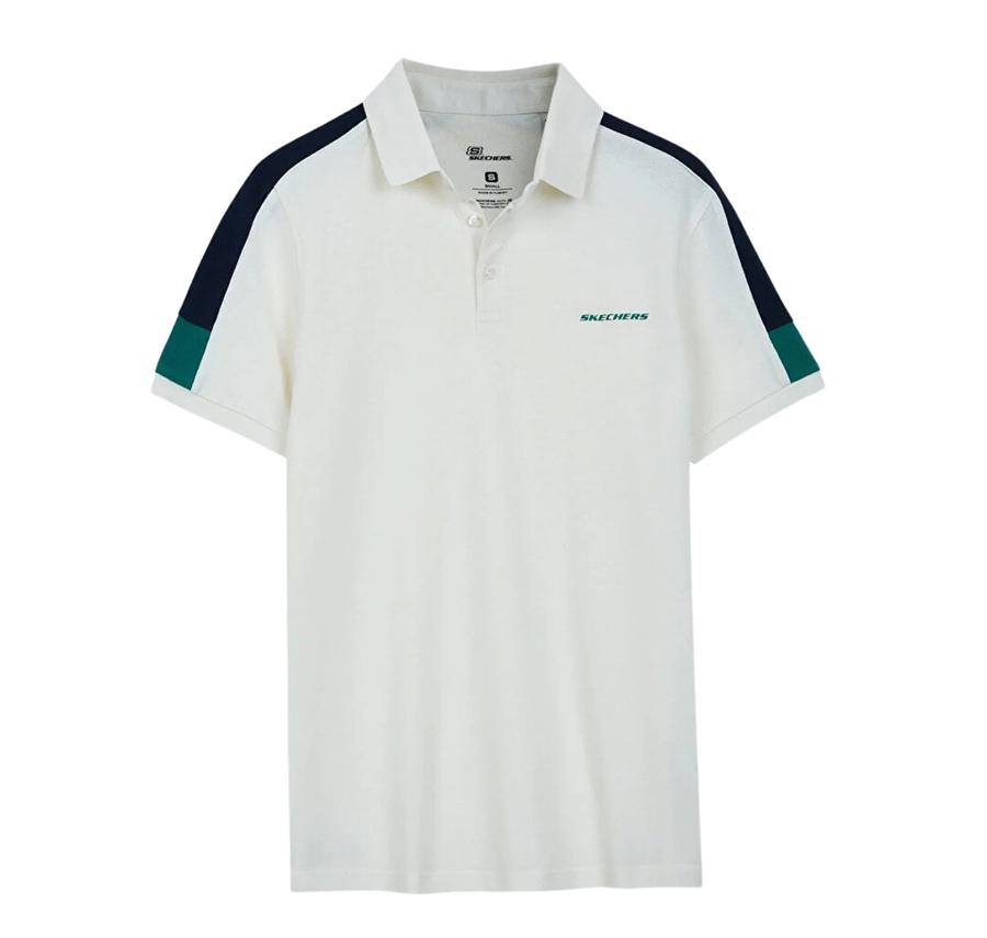 Skechers M Color Block Detail Polo Erkek T-Shirt Beyaz Skechers M Color Block Detail Polo Erkek T-Shirt Beyaz