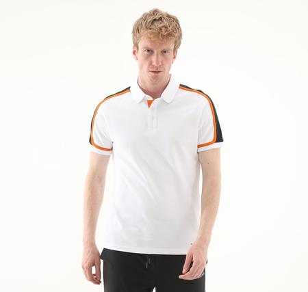 Skechers M Color Block Polo Erkek T-Shirt Beyaz