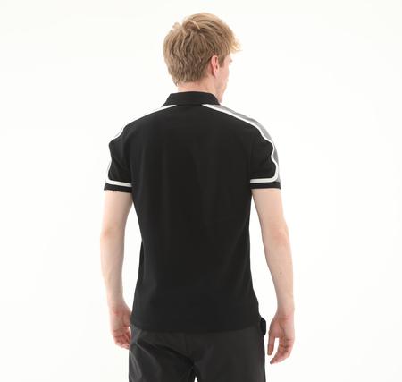 Skechers M Color Block Polo Erkek T-Shirt Siyah