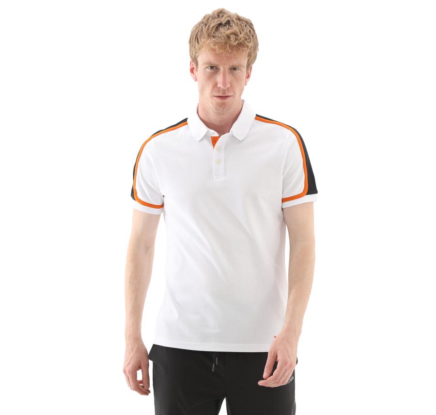 Skechers M Color Block Polo Erkek T-Shirt Beyaz Skechers M Color Block Polo Erkek T-Shirt Beyaz