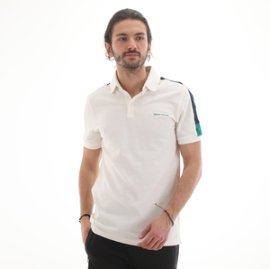 Skechers M Colorblock Polo T-Shirt Erkek T-Shirt Beyaz
