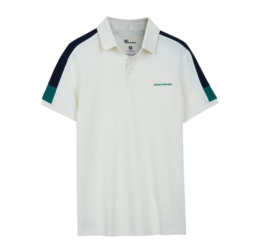 Skechers M Colorblock Polo T-Shirt Erkek T-Shirt Beyaz Skechers M Colorblock Polo T-Shirt Erkek T-Shirt Beyaz