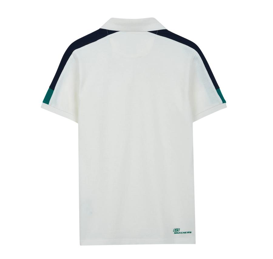 Skechers M Colorblock Polo T-Shirt Erkek T-Shirt Beyaz Skechers M Colorblock Polo T-Shirt Erkek T-Shirt Beyaz