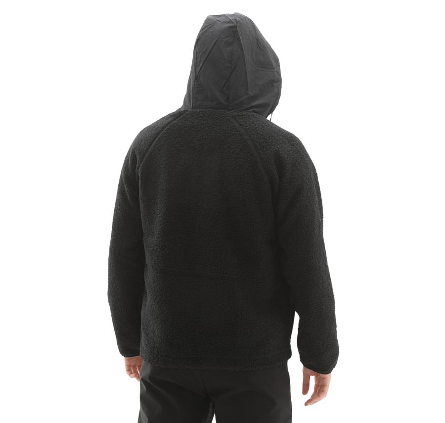 Skechers M Comfort Hoodie Sherpa Jacket Erkek Ceket Siyah Skechers M Comfort Hoodie Sherpa Jacket Erkek Ceket Siyah