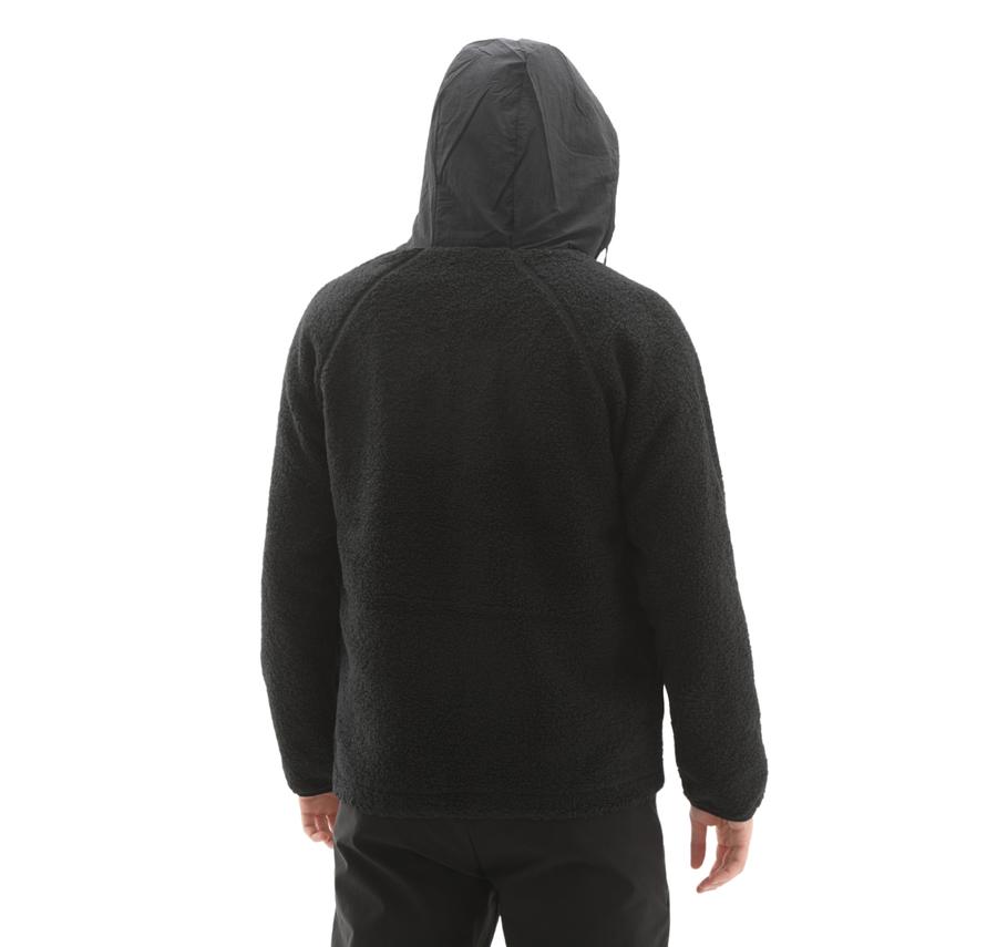 Skechers M Comfort Hoodie Sherpa Jacket Erkek Ceket Siyah Skechers M Comfort Hoodie Sherpa Jacket Erkek Ceket Siyah