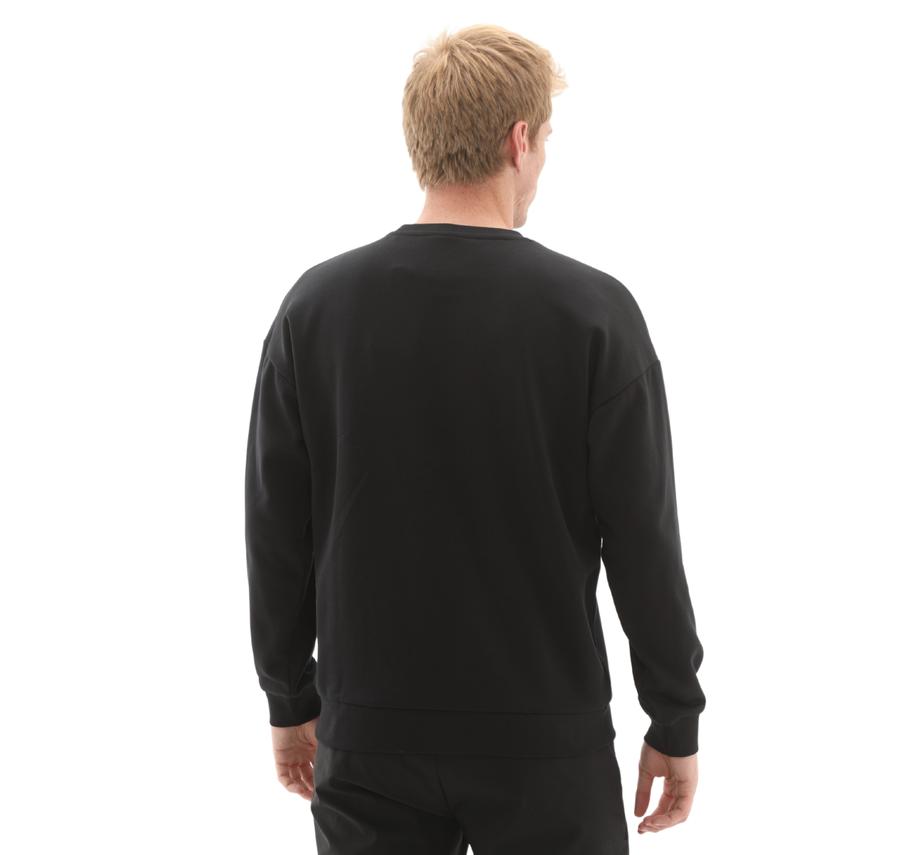 Skechers M Essential Crewneck Sweatshirt Erkek Siyah Skechers M Essential Crewneck Sweatshirt Erkek Siyah