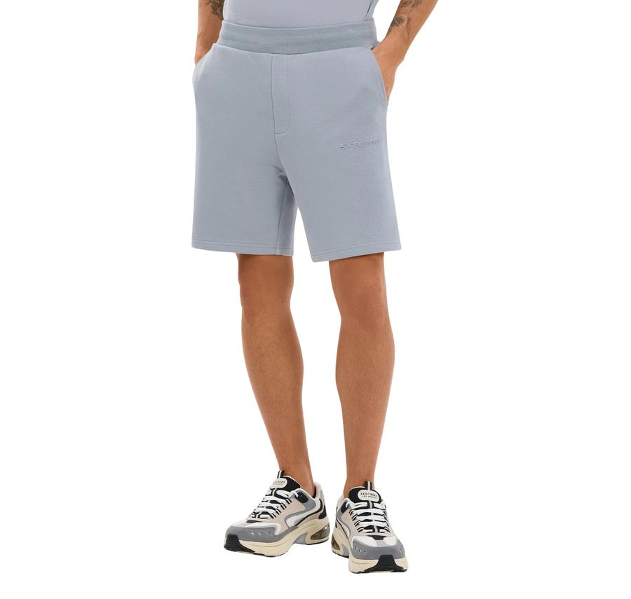 Skechers M Essential Sweat Short Erkek Şort Ve Kapri Gri Skechers M Essential Sweat Short Erkek Şort Ve Kapri Gri