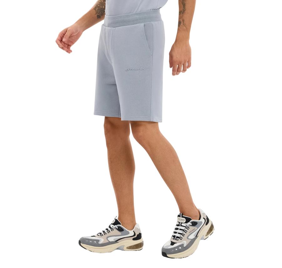 Skechers M Essential Sweat Short Erkek Şort Ve Kapri Gri Skechers M Essential Sweat Short Erkek Şort Ve Kapri Gri