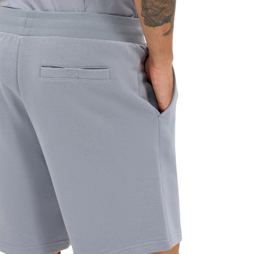 Skechers M Essential Sweat Short Erkek Şort Ve Kapri Gri Skechers M Essential Sweat Short Erkek Şort Ve Kapri Gri